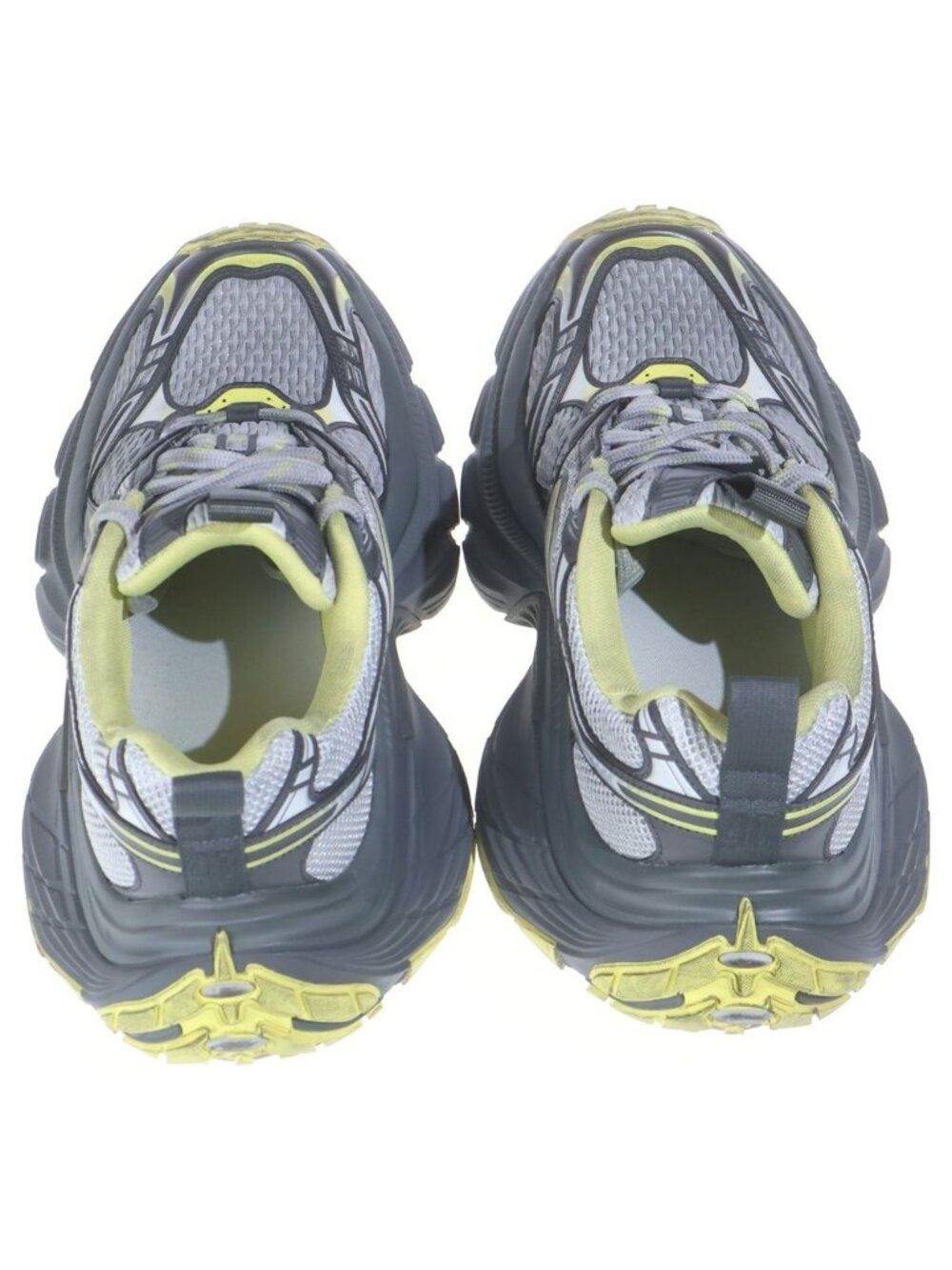 Balenciaga Sneaker Mesh Chunky Sole Low Cut Sneakers Gray Yellow - Picture 4 of 6